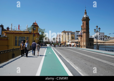 Puente Isabel II, Triana, Siviglia, Spagna Foto Stock