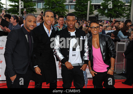 JB GILL MARVIN HUMES ORITSE WILLIAMS & ASTON MERRYGOLD NATIONAL MOVIE AWARDS 2011 Wembley Arena di Londra Inghilterra 11 Maggio 2011 Foto Stock