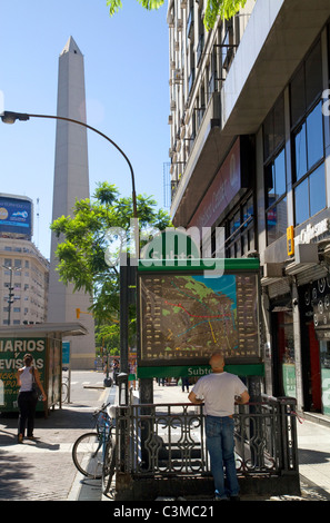 Entrata della metropolitana di Buenos Aires, Argentina. Foto Stock