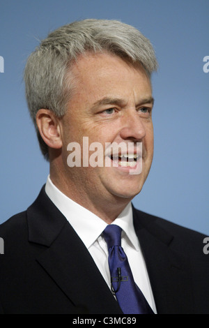 ANDREW LANSLEY MP IL SEGRETARIO DI STATO PER LA SALUTE 05 ottobre 2010 CPI BIRMINGHAM INGHILTERRA Foto Stock