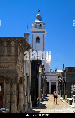 I mausolei in La Recoleta Cemetery, Buenos Aires, Argentina. Foto Stock