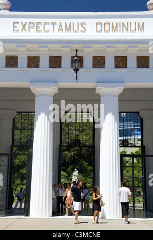 Ingresso a La Recoleta Cemetery in Buenos Aires, Argentina. Foto Stock