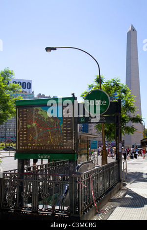 Entrata della metropolitana di Buenos Aires, Argentina. Foto Stock