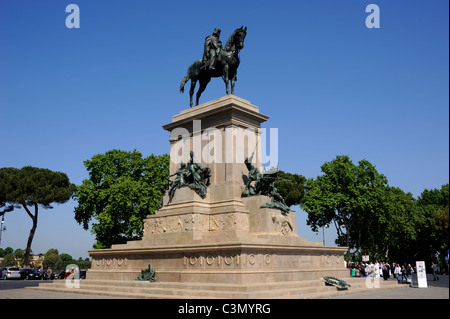 Italia, Roma, Collina del Gianicolo, monumento Garibaldi Foto Stock