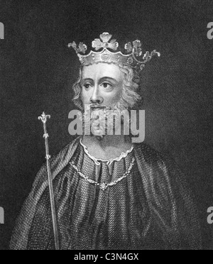 Edward II d'Inghilterra (1284-1327) su incisione dal 1830. Re di Inghilterra durante il 1307-1327. Pubblicato a Londra da Thomas Kelly. Foto Stock