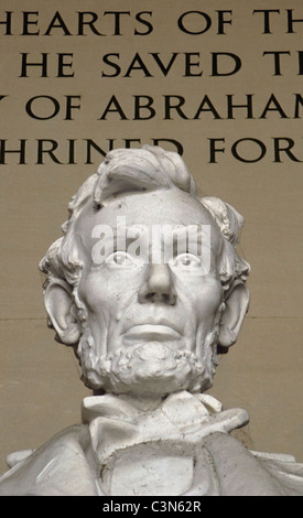 Abramo Lincoln (1809-1865). Presidente nel 1860. Monumentale statua (1920). Lincoln Memorial. Washington D.C. Stati Uniti. Foto Stock