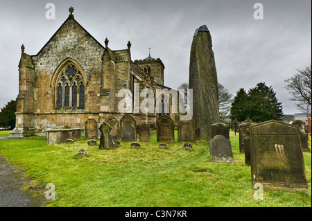 Il monolite Rudston è il più grande monolito in Gran Bretagna Foto Stock