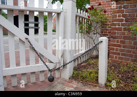 Virginia, Norfolk. Casa Willoughby-Baylor, c. 1794, ora sede del Norfolk Museo di storia. Foto Stock