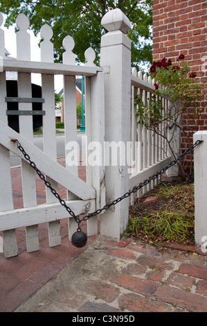 Virginia, Norfolk. Casa Willoughby-Baylor, c. 1794, ora sede del Norfolk Museo di storia. Foto Stock