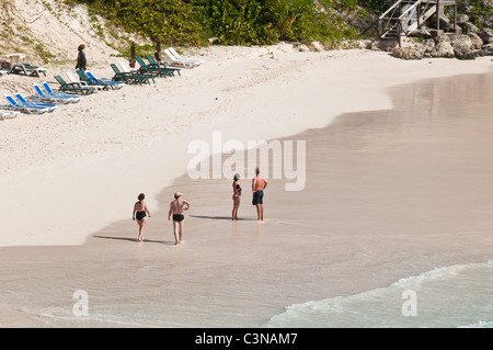 Spiaggia di gru a carroponte Beach Resort Barbados, dei Caraibi. Foto Stock