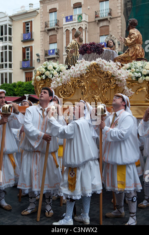 Giorno Resuurection, Domingo de Resurreccion processione per le strade della città di Murcia, sud orientale della Spagna, Europa Foto Stock