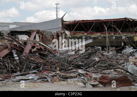 Bartow Florida,demolizione,rimozione di edifici,progresso,sotto costruzione cantiere costruttore di edifici,detriti,visitatori viaggio turismo turistico Foto Stock