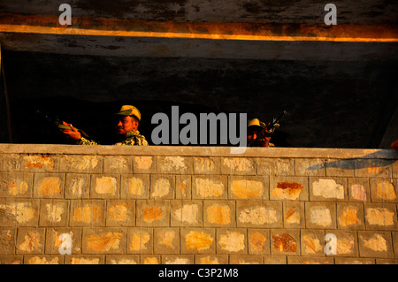 Per la sicurezza dei confini di protezione sul dovere Foto Stock