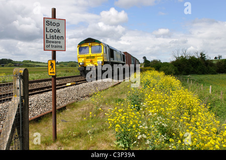 Freightliner stazione ferroviaria vicino a piedi percorrendo Foto Stock