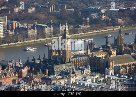 Case del Parlamento Londra Inghilterra Foto Stock