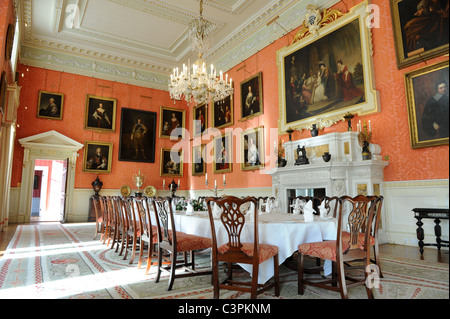 La sala da pranzo a Weston Park Staffordshire Shropshire border Regno Unito Foto Stock