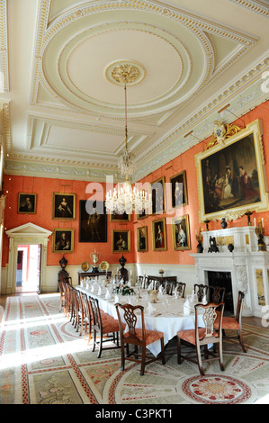 La sala da pranzo a Weston Park Staffordshire Shropshire border Regno Unito Foto Stock