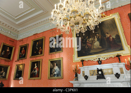 La sala da pranzo a Weston Park Staffordshire Shropshire border Regno Unito Foto Stock