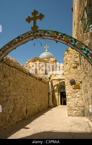 All interno delle mura della Città Vecchia di Gerusalemme. Foto Stock