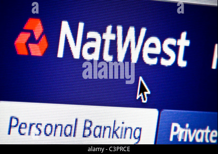 Close up NatWest logo come visto sul suo sito web. (Solo uso editoriale: -print, TV, e-book e Redazione sito web). Foto Stock