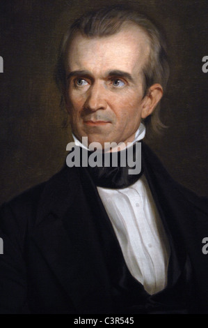 James K. Polk (1795-1849). Uomo politico americano. Undicesimo Presidente degli Stati Uniti (1845-1849). Ritratto (1846) di George Peter A. Healy. Foto Stock