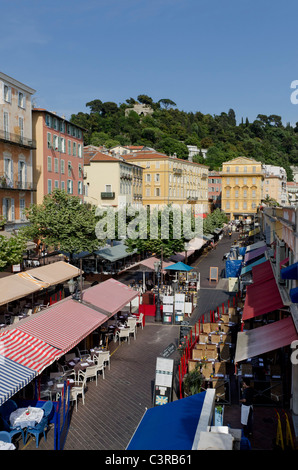 Cours Saleya mercato in Nizza Foto Stock