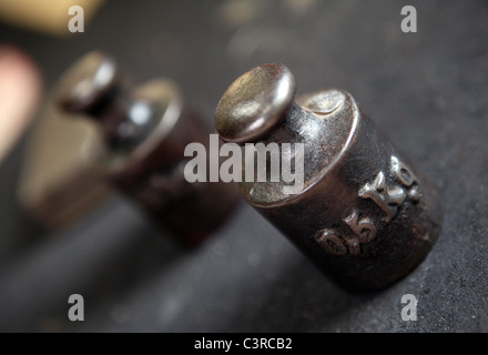 Pesi del ferro Foto Stock