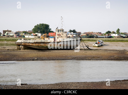 Fiume Adur Shoreham West Sussex a bassa marea Foto Stock