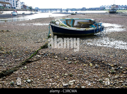 Fiume Adur Shoreham West Sussex a bassa marea Foto Stock