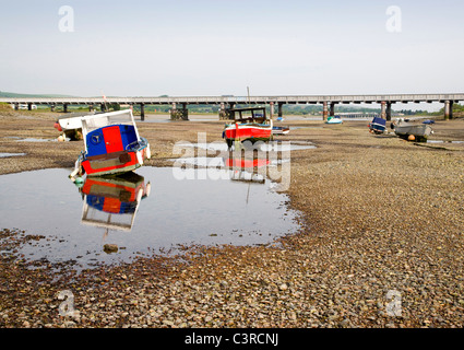 Fiume Adur Shoreham West Sussex a bassa marea Foto Stock