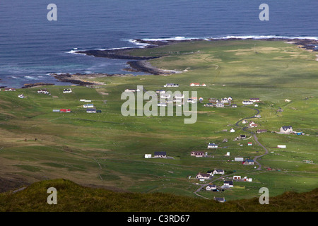 Viste dal ben heaval borve Isle of Barra Ebridi Esterne Western Isles della Scozia Foto Stock