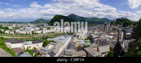 Vista panoramica della città di Salisburgo, Austria Foto Stock