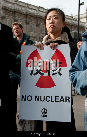 Clima possibilità dimostranti protestano contro il nucleare Foto Stock