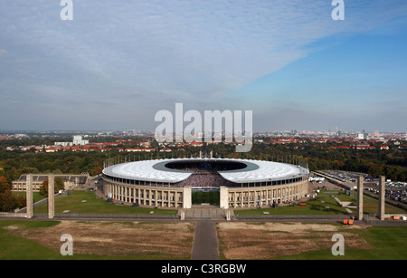 Lo Stadio Olimpico e la vista di Berlino, Germania Foto Stock