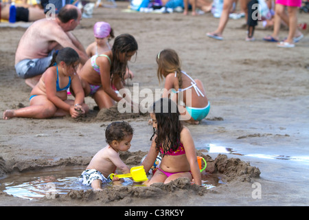 Spiaggia di scena a Miramar, Argentina. Foto Stock