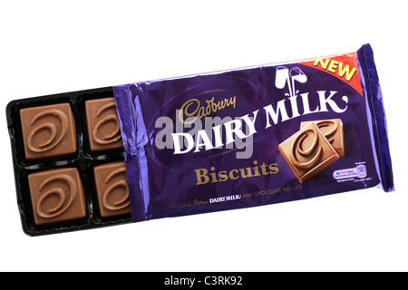 Pacchetto di Cadbury dairy milk biscotti Foto Stock