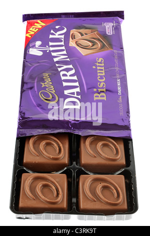 Pacchetto di Cadbury dairy milk biscotti Foto Stock
