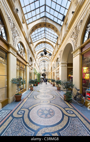 Negozi nella Galerie Vivienne nel 2° Arrondissement, Parigi, Francia Foto Stock