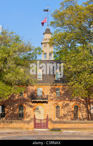 Storico edificio Capitol, Colonial Williamsburg Virginia Foto Stock