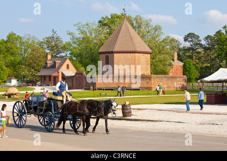 Un caricatore per pistola in polvere nella Colonial Williamsburg Virginia Foto Stock