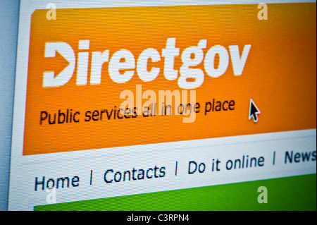 Chiusura del logo Directgov come visto sul suo sito web. (Solo uso editoriale: -print, TV, e-book e Redazione sito web). Foto Stock