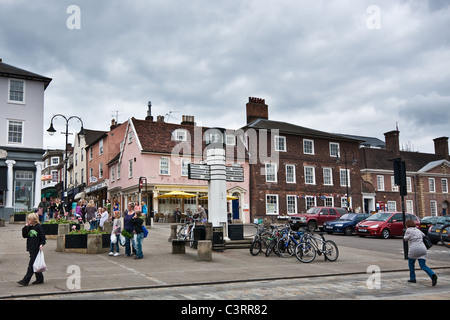 Giorno nuvoloso in Bury St Edmunds Foto Stock