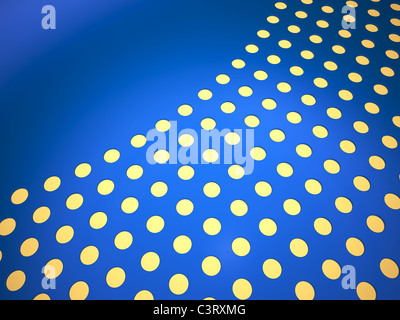 Abstract blu superficie perforata del rendering 3D Foto Stock