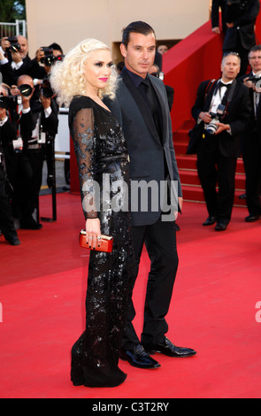 GWEN STEFANI GAVIN ROSSDALE L ALBERO DELLA VITA PREMIERE Palais des Festivals Cannes Francia 16 Maggio 2011 Foto Stock