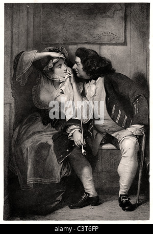 Lo zio Toby e la Vedova Wadman da Charles Robert Leslie raffigurante un incidente da Laurence Sterne del romanzo di Tristam Shandy Foto Stock