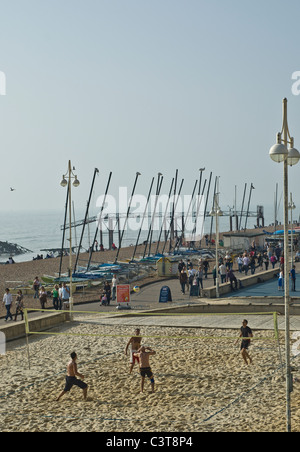 Beach volley a Brighton, Regno Unito Foto Stock