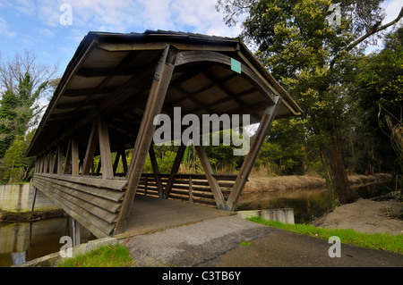 Ponte di legno in Mira, Portogallo Foto Stock