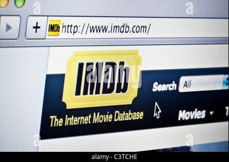 Close up IMDb come visto sul suo sito web. (Solo uso editoriale: -print, TV, e-book e Redazione sito web). Foto Stock
