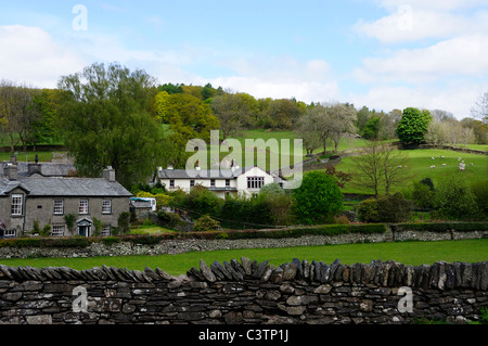 Le aziende agricole in Near Sawrey Foto Stock