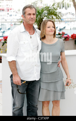 MEL GIBSON JODIE FOSTER IL BEAVER PHOTOCALL Palais des Festivals Cannes Francia 18 Maggio 2011 Foto Stock